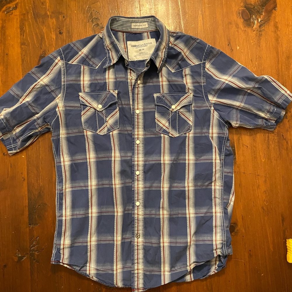 Plaid Western Short Sleave